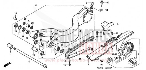 BRAS OSCILLANT VFR800A2 de 2002